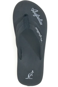 Schwarze Pantoffeln mit Stoffriemen Australian AU24W409