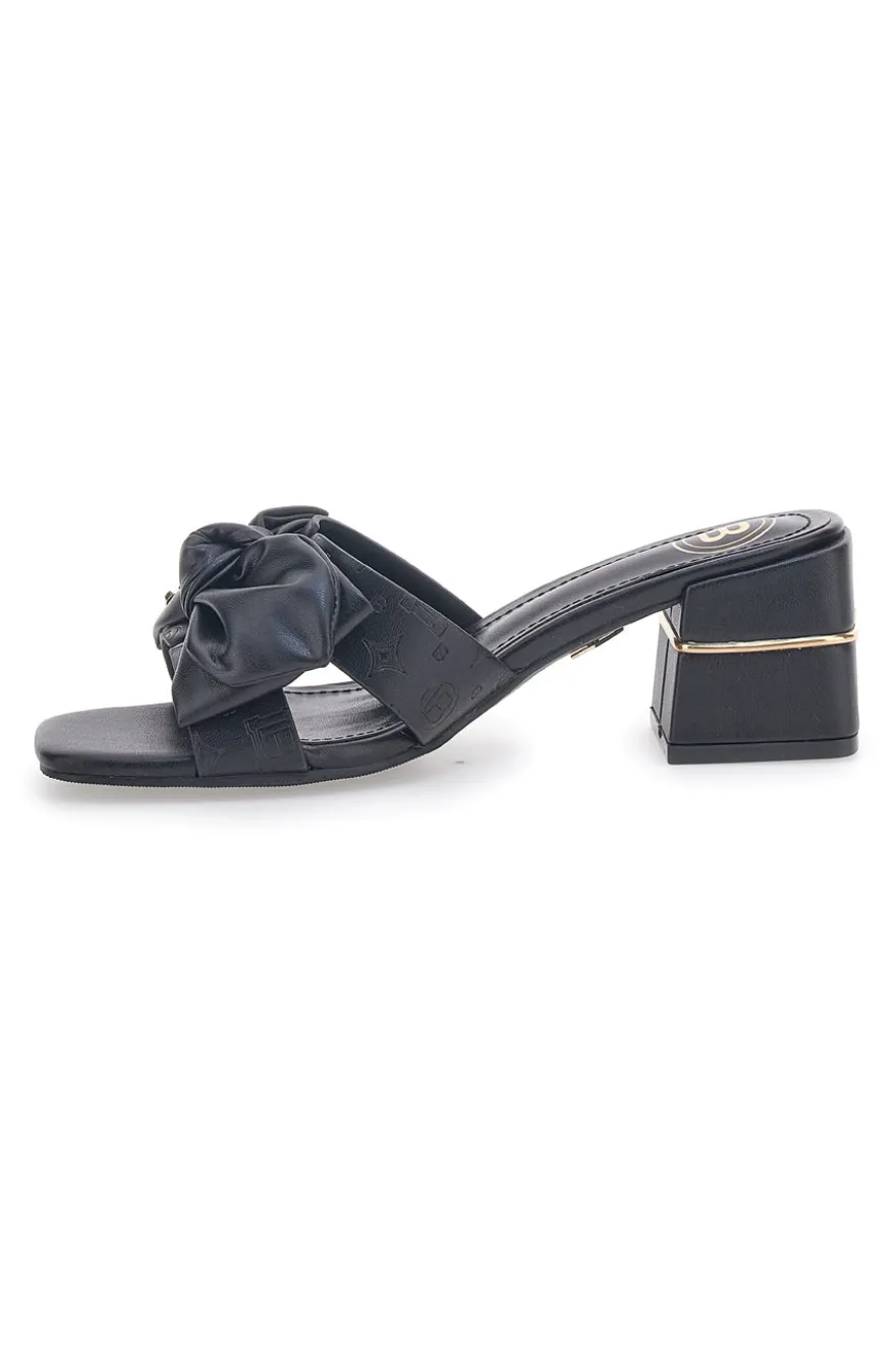 Schwarze Pantoletten mit Absatz Laura Biagiotti 8510