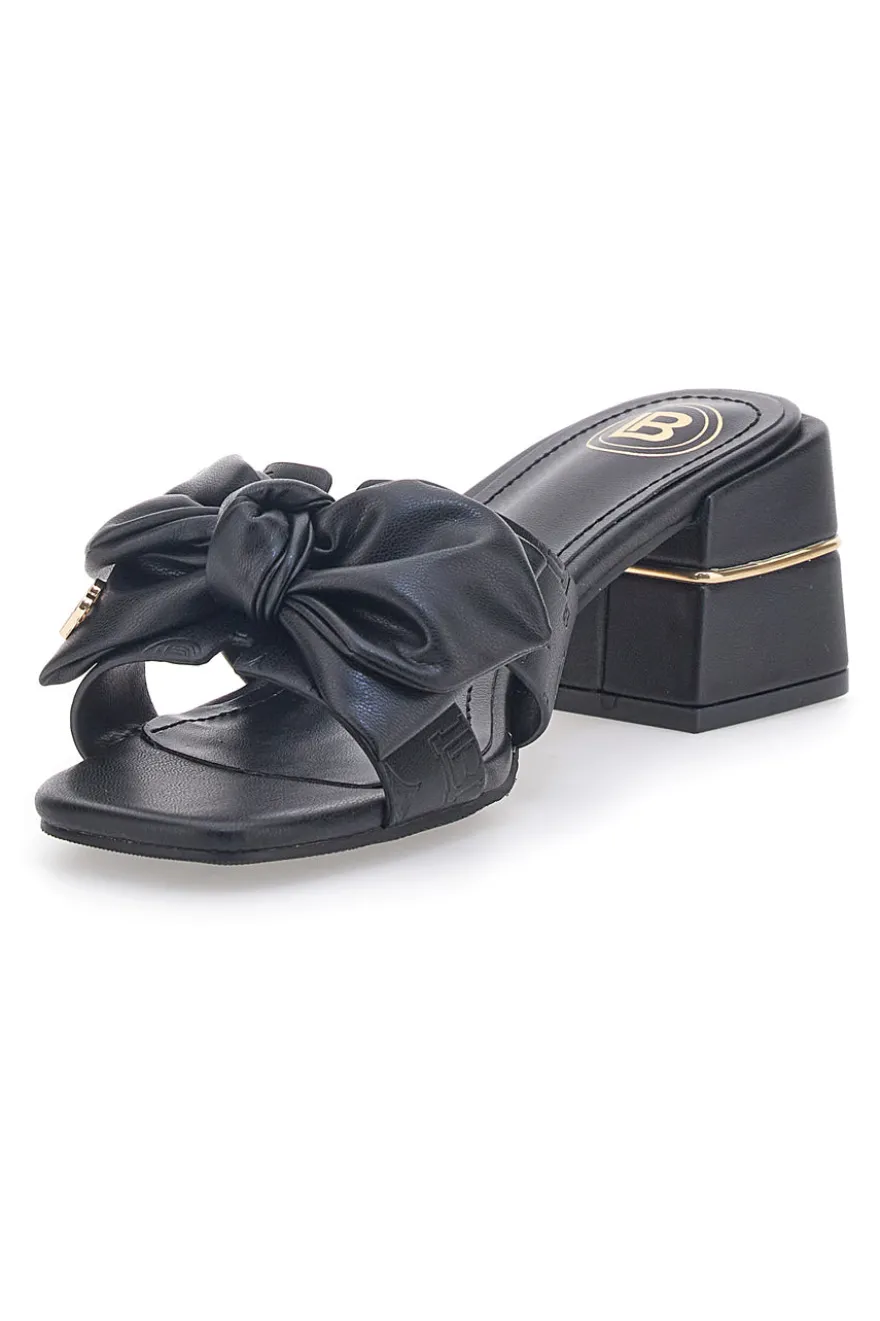 Schwarze Pantoletten mit Absatz Laura Biagiotti 8510