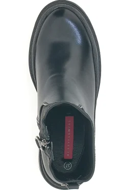 Schwarze Platform-Stiefeletten mit Stoffschaft Bettyflowers 03
