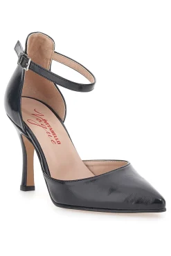 Schwarze Pumps mit Knöchelriemen Pittarello Vogue 84