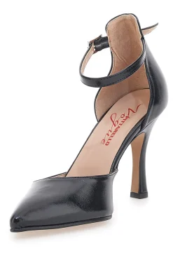 Schwarze Pumps mit Knöchelriemen Pittarello Vogue 84