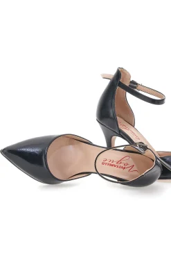Schwarze Pumps mit Knöchelriemen Pittarello Vogue 84