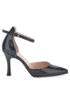 Schwarze Pumps mit Knöchelriemen Pittarello Vogue 84