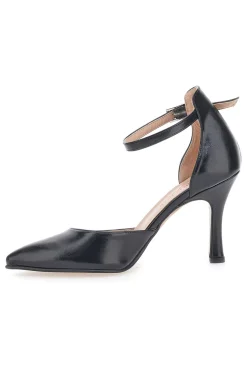 Schwarze Pumps mit Knöchelriemen Pittarello Vogue 84
