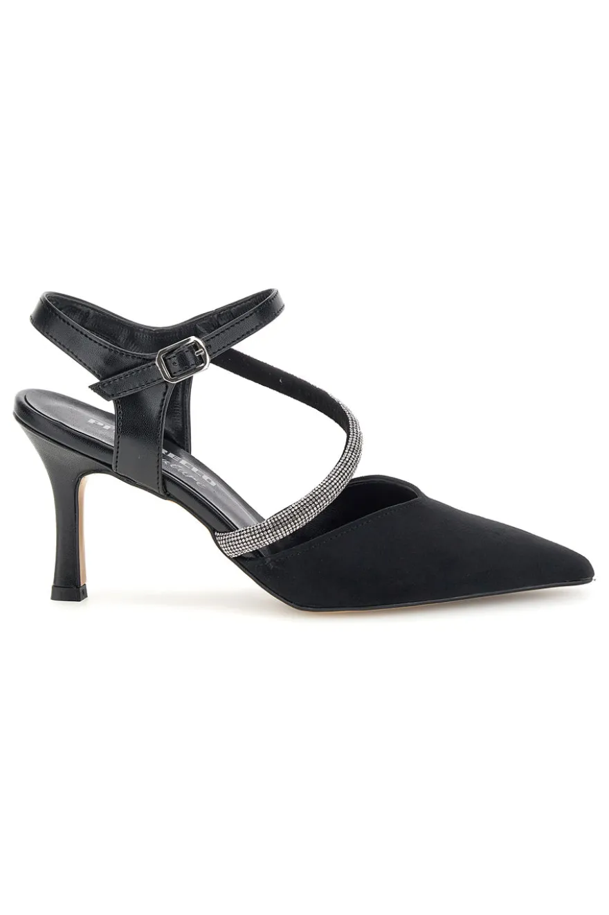 Schwarze Pumps mit Riemchen Pittarello couture 65302
