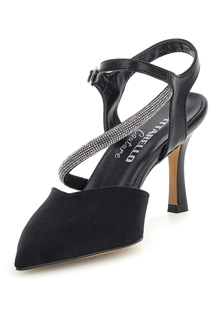 Schwarze Pumps mit Riemchen Pittarello couture 65302
