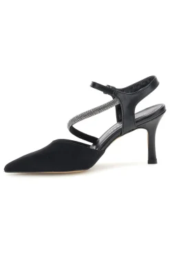 Schwarze Pumps mit Riemchen Pittarello couture 65302