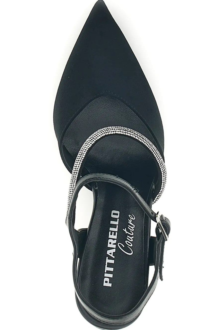 Schwarze Pumps mit Riemchen Pittarello couture 65302