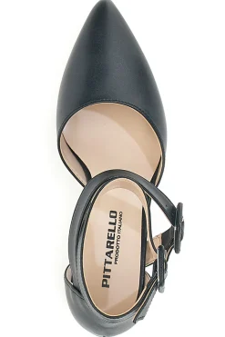 Schwarze Pumps mit Riemchen und Absatz PITTARELLO 8012