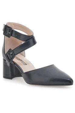 Schwarze Pumps mit Riemchen und Absatz PITTARELLO 8012
