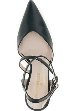 Schwarze Pumps mit Riemen Pittarello couture 3811S