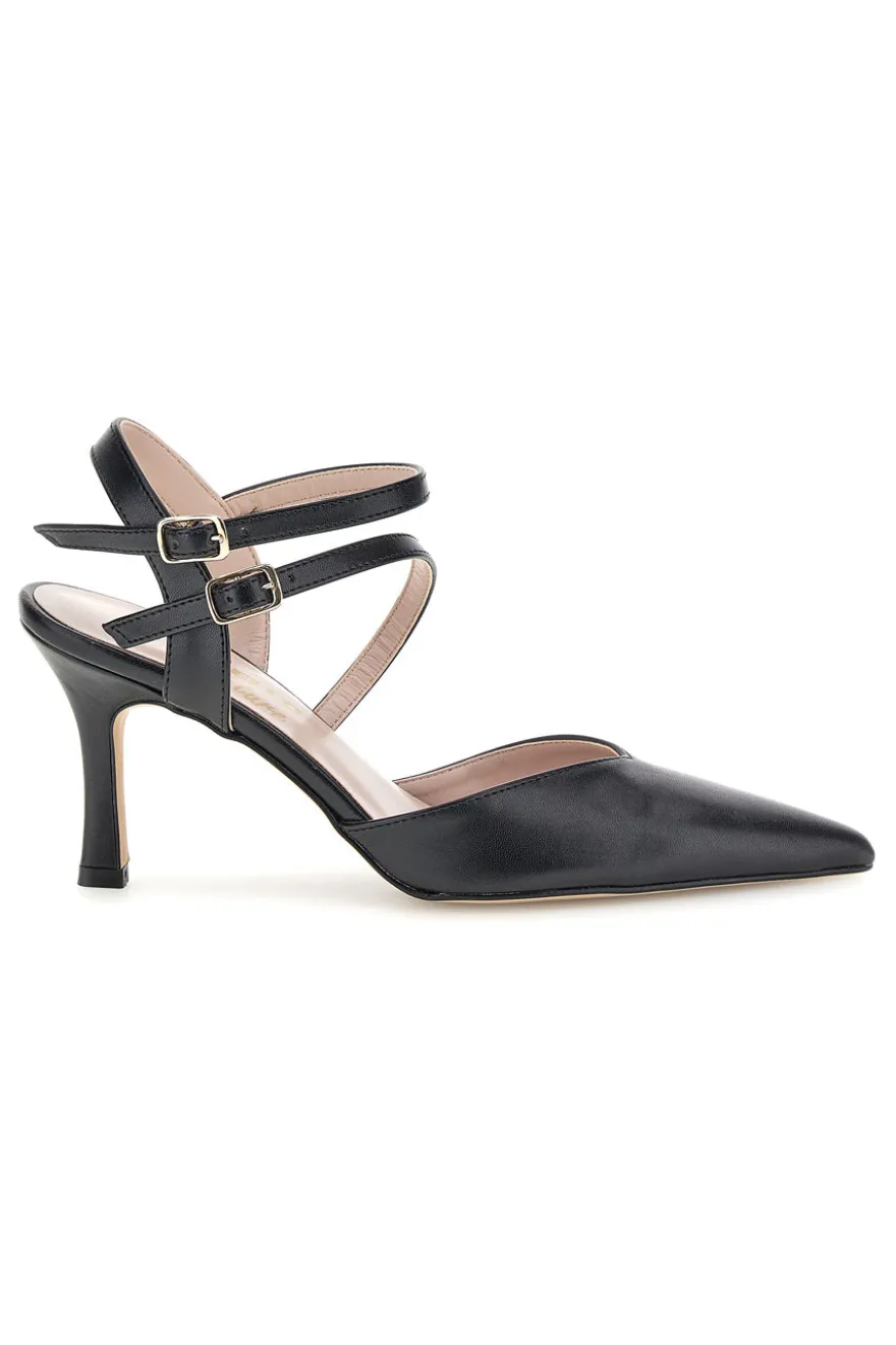 Schwarze Pumps mit Riemen Pittarello couture 3811S