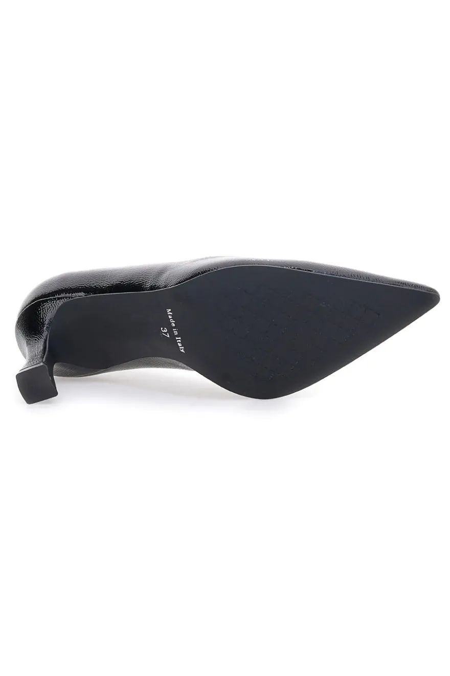 Schwarze Pumps mit spitzer Spitze und Spool-Absatz Pittarello Glam 3476