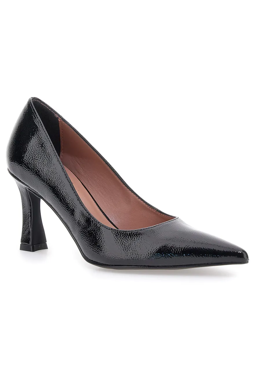 Schwarze Pumps mit spitzer Spitze und Spool-Absatz Pittarello Glam 3476