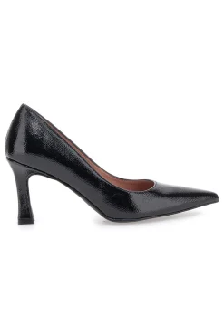 Schwarze Pumps mit spitzer Spitze und Spool-Absatz Pittarello Glam 3476