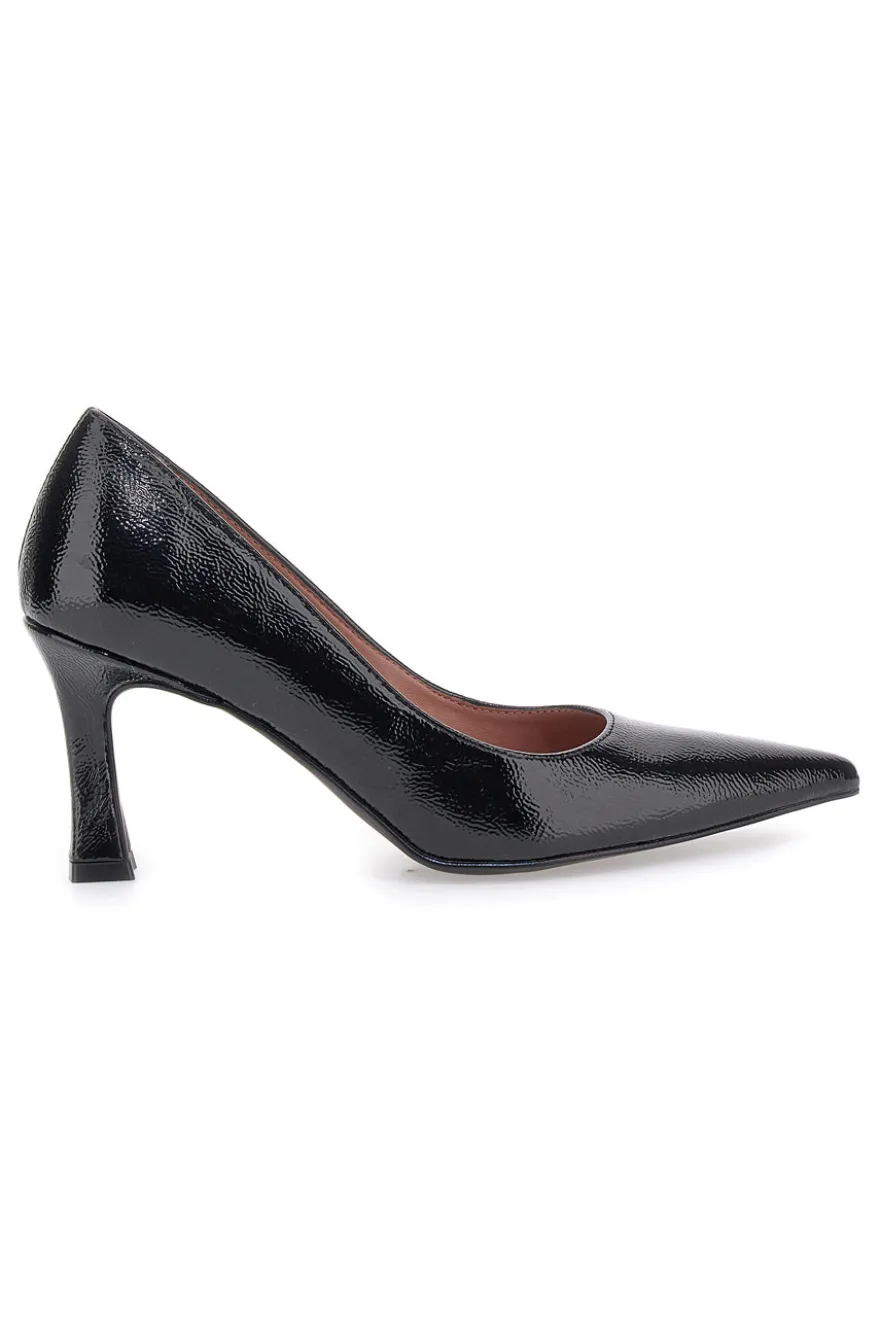Schwarze Pumps mit spitzer Spitze und Spool-Absatz Pittarello Glam 3476