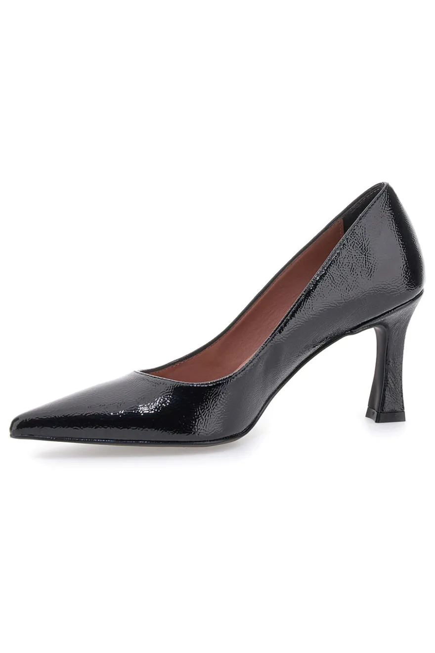 Schwarze Pumps mit spitzer Spitze und Spool-Absatz Pittarello Glam 3476