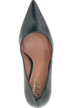 Schwarze Pumps mit spitzer Spitze und Spool-Absatz Pittarello Glam 3476