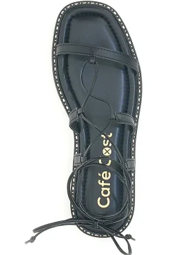 Schwarze römische Sandale CAFE' COST MK3614363