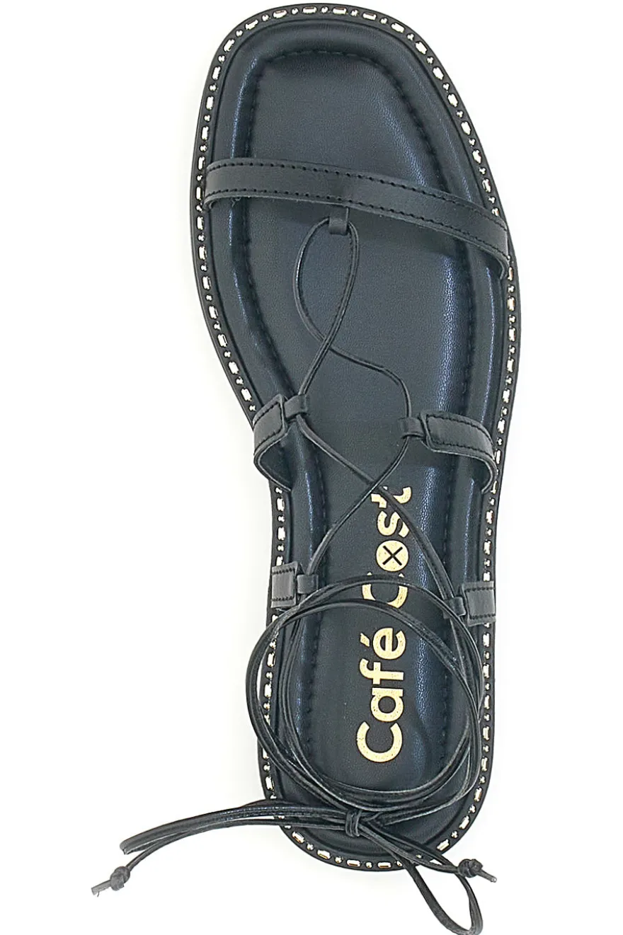Schwarze römische Sandale CAFE' COST MK3614363