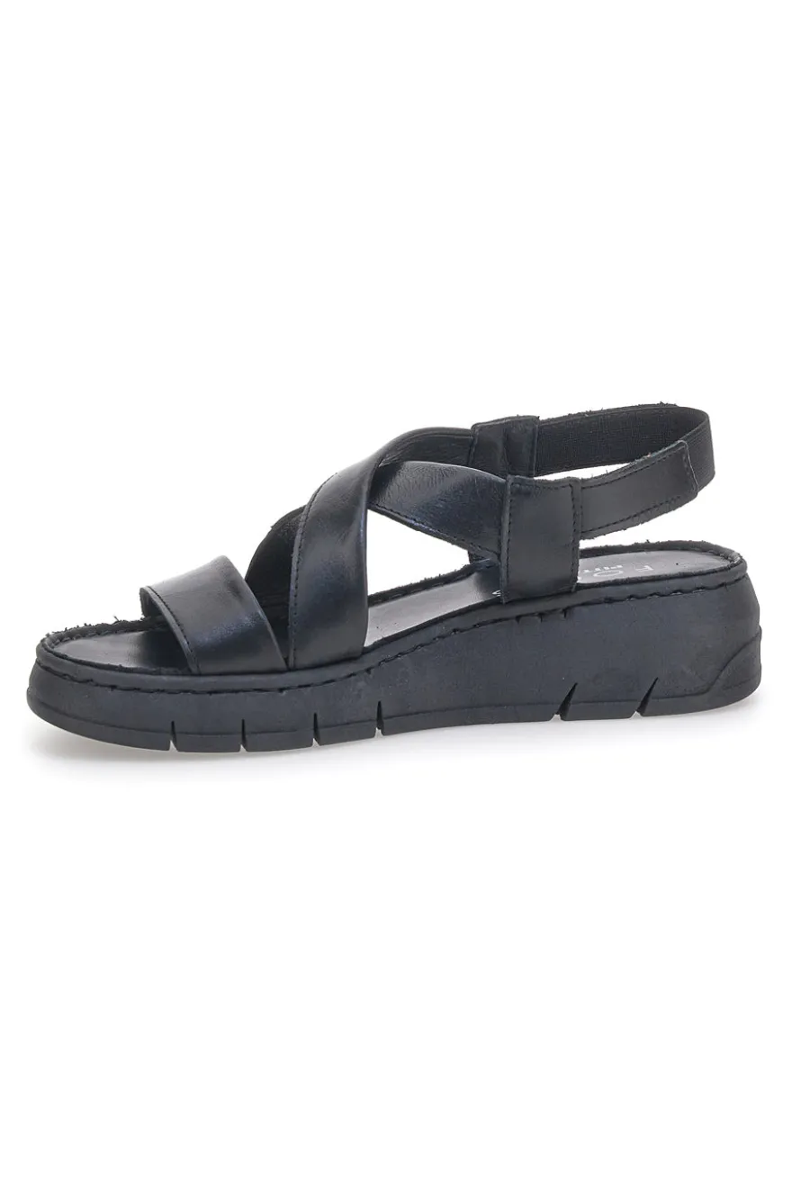 Schwarze Sandalen mit elastischer Rückseite und Plateau PITTARELLO FOCUS 3316124