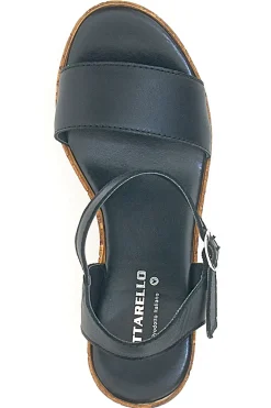 Schwarze Sandalen mit Obermaterial aus Leder und Keilabsatz PITTARELLO 34723002