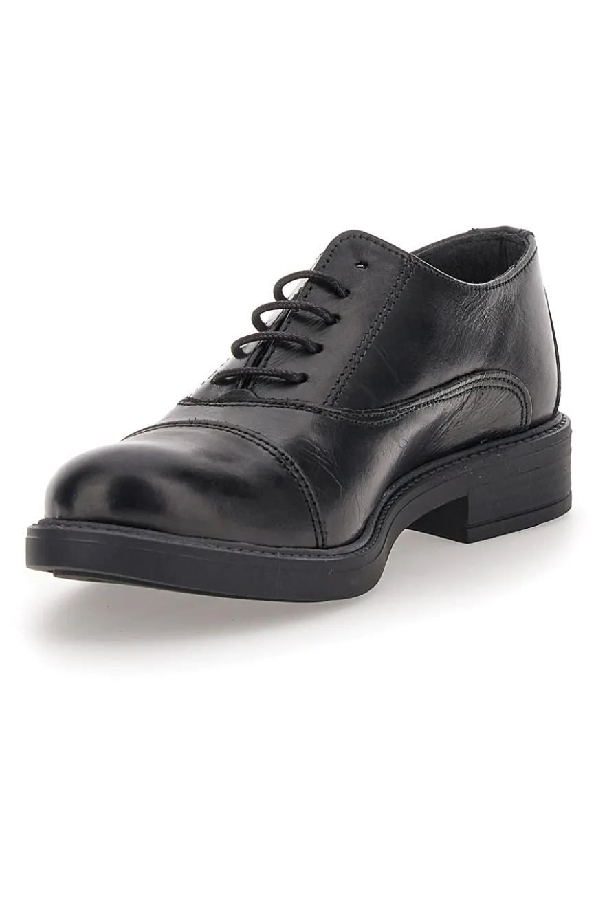 Schwarze Schnürschuhe aus echtem Leder PITTARELLO ELITE 73