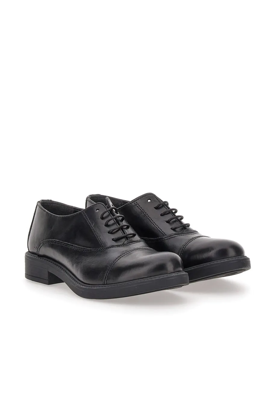 Schwarze Schnürschuhe aus echtem Leder PITTARELLO ELITE 73