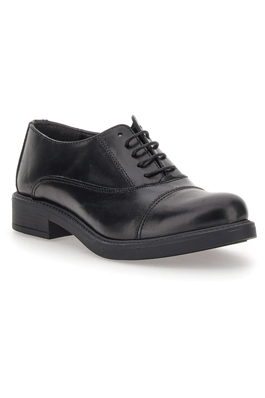 Schwarze Schnürschuhe aus echtem Leder PITTARELLO ELITE 73