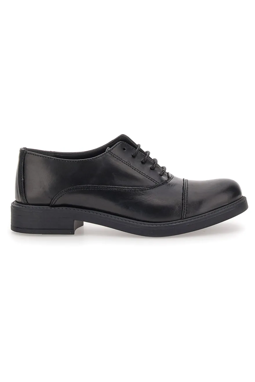 Schwarze Schnürschuhe aus echtem Leder PITTARELLO ELITE 73