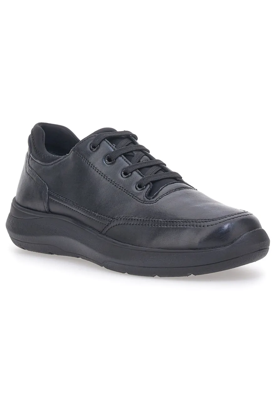 Schwarze Schnürschuhe aus echtem Leder Pittarello 5792