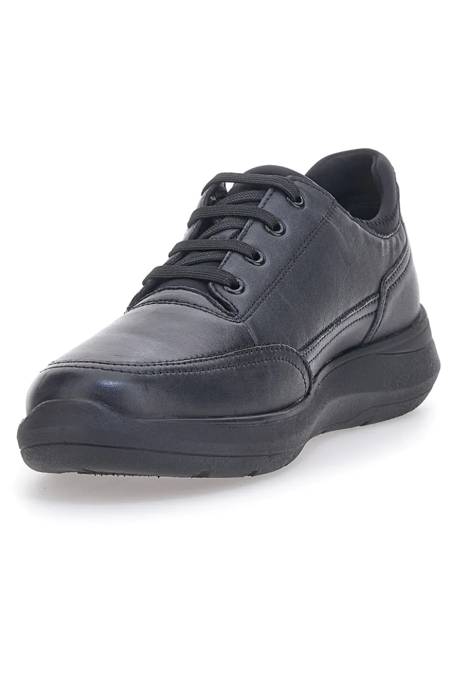 Schwarze Schnürschuhe aus echtem Leder Pittarello 5792