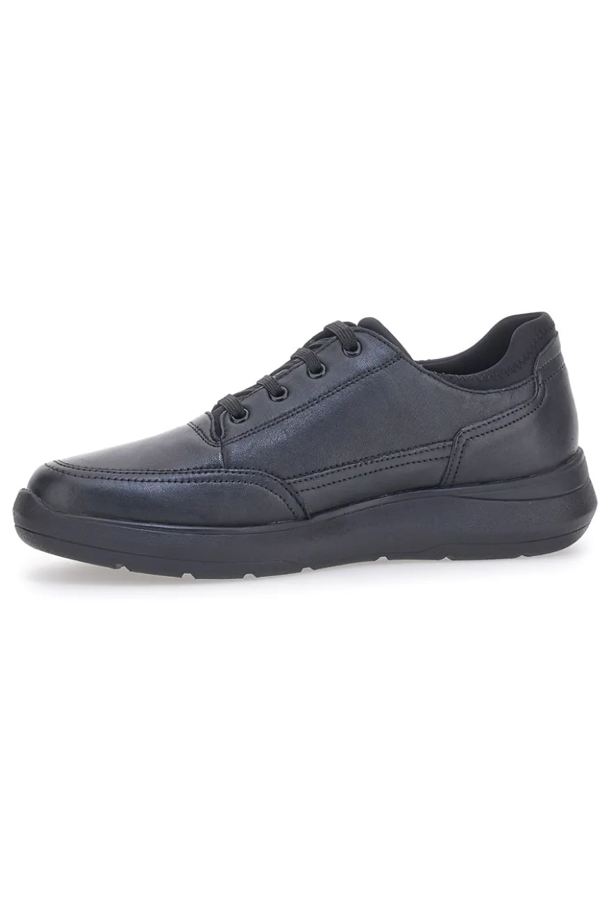 Schwarze Schnürschuhe aus echtem Leder Pittarello 5792