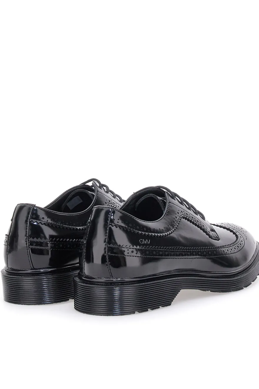 Schwarze Schnürschuhe mit Duilio Gian Marco Venturi-Dekoration