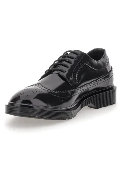 Schwarze Schnürschuhe mit Duilio Gian Marco Venturi-Dekoration
