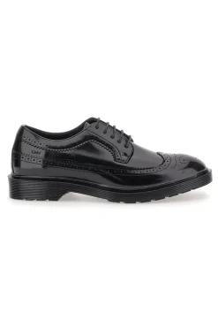 Schwarze Schnürschuhe mit Duilio Gian Marco Venturi-Dekoration