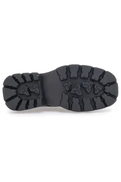 Schwarze Schnürschuhe mit Plateau Betty Flowers 127