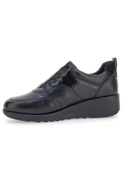 Schwarze Schnürschuhe mit elastischen Schnürsenkeln PLOCADI 22473
