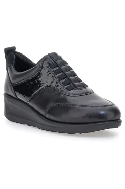 Schwarze Schnürschuhe mit elastischen Schnürsenkeln PLOCADI 22473