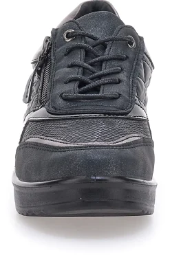 Schwarze Schnürschuhe mit Plateau MIO TEMPO 724072