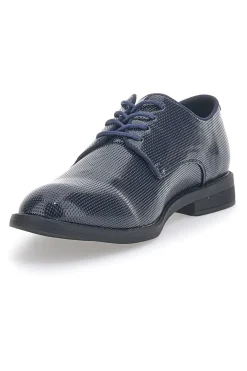 Schwarze Schnürschuhe mit Webmuster Johes Land 188506