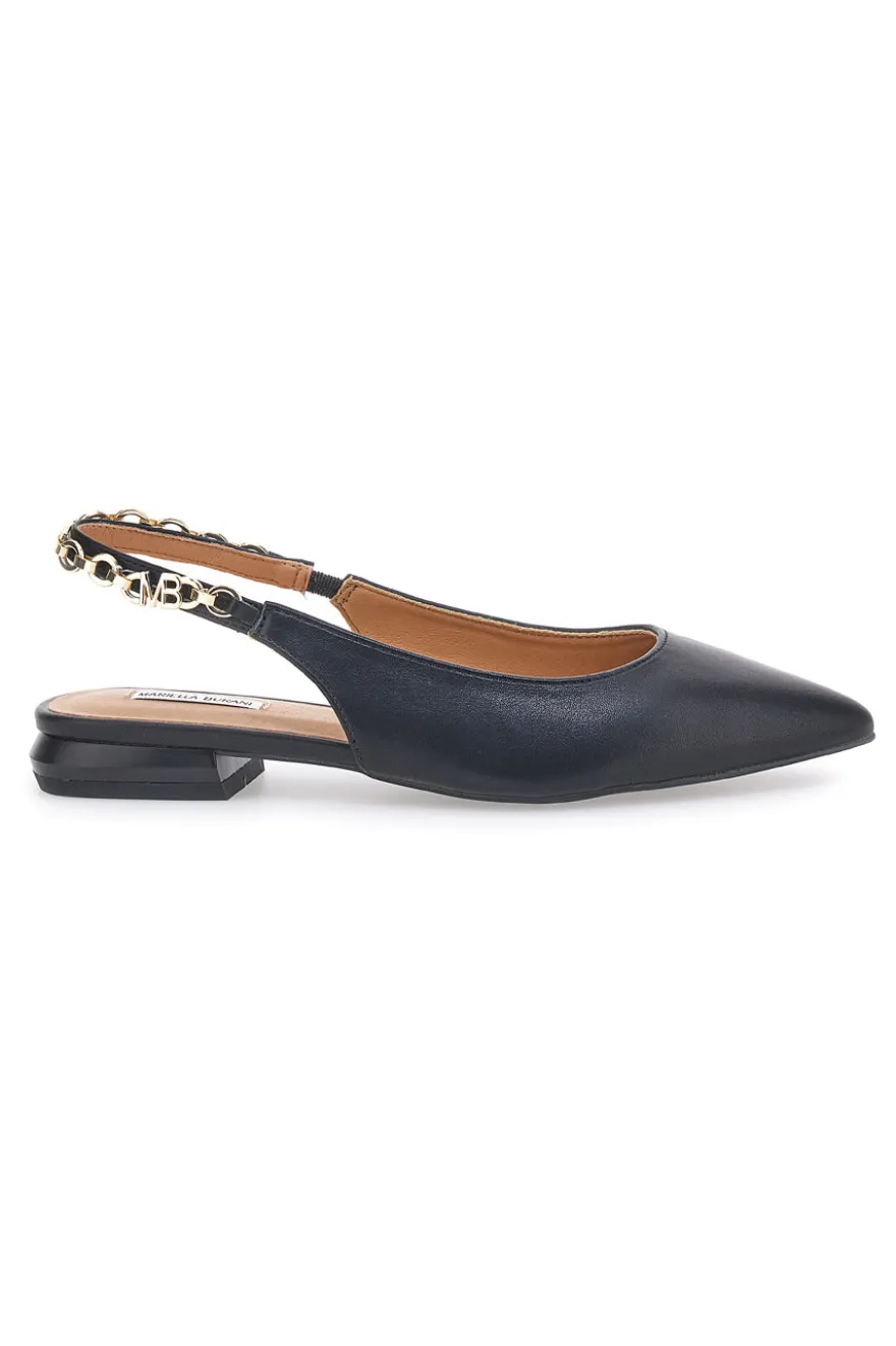 SCHWARZE SLINGBACK-BALLERINAS MARIELLA BURANI 51096