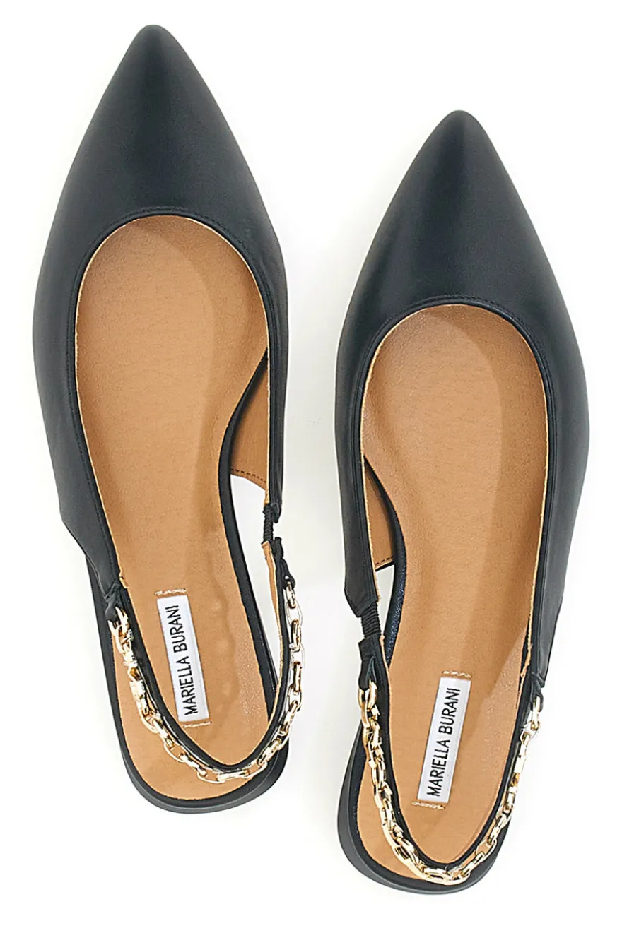 SCHWARZE SLINGBACK-BALLERINAS MARIELLA BURANI 51096