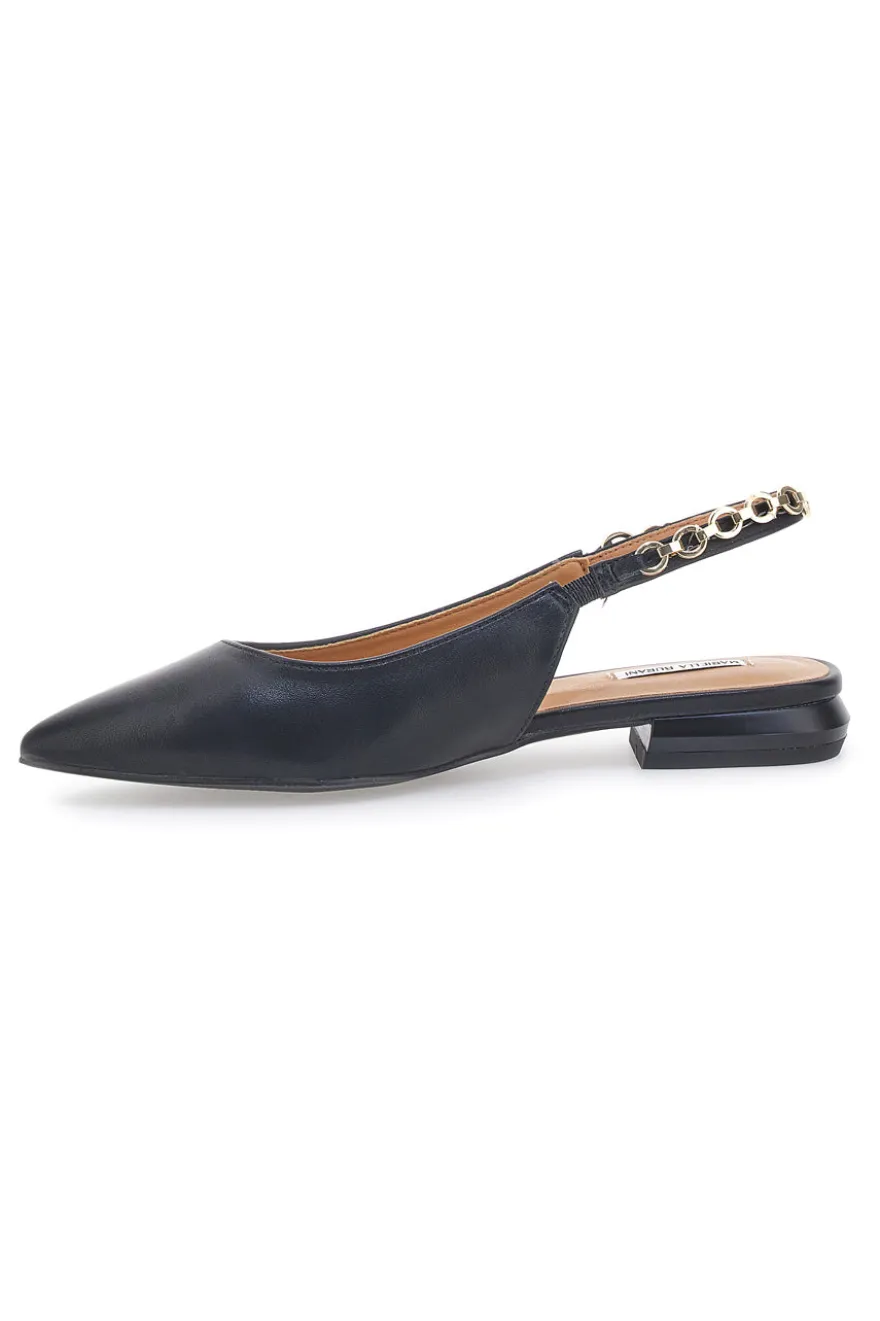 SCHWARZE SLINGBACK-BALLERINAS MARIELLA BURANI 51096