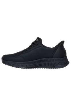 Schwarze Slip-In-Sneaker mit Memory Foam Skechers BOBS SQUAD 4 KEY LOOK