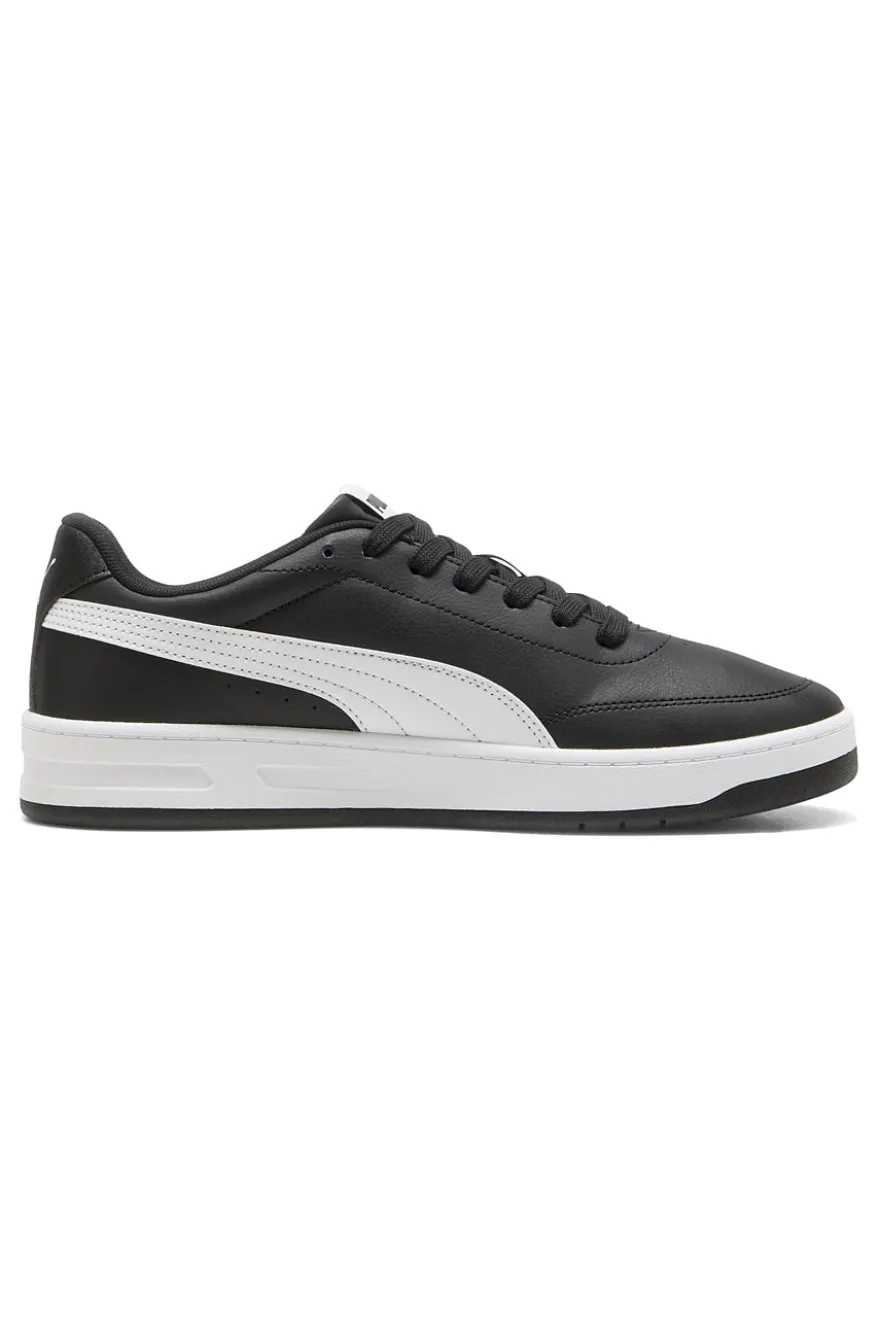 Schwarze Sneaker mit weißem Profil Court Classic Clean Puma