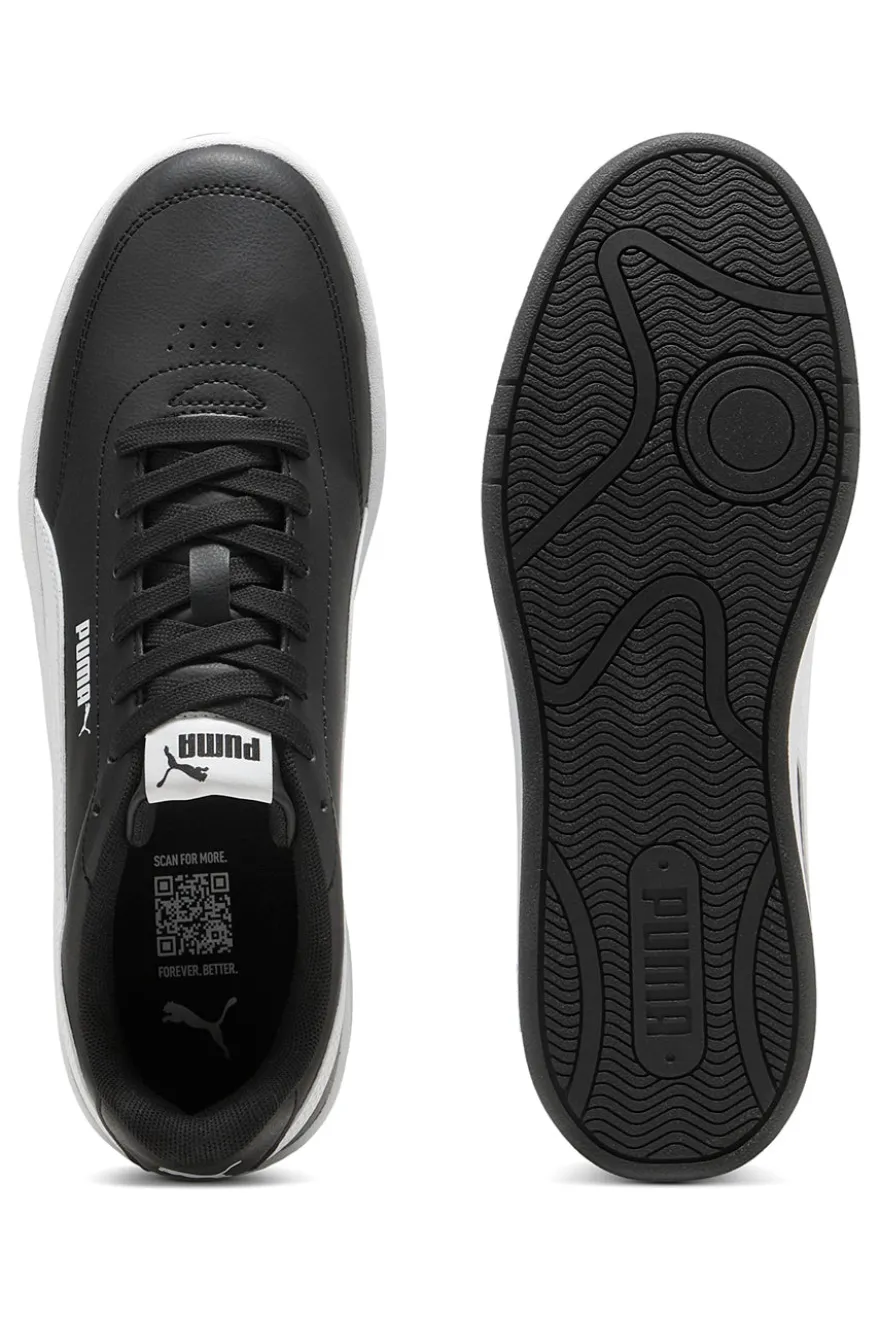 Schwarze Sneaker mit weißem Profil Court Classic Clean Puma