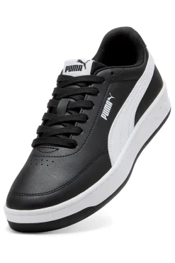 Schwarze Sneaker mit weißem Profil Court Classic Clean Puma