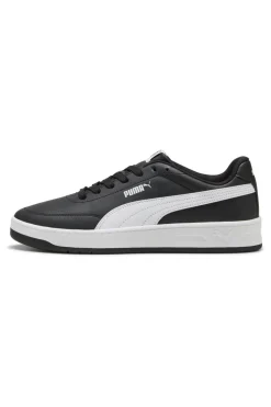 Schwarze Sneaker mit weißem Profil Court Classic Clean Puma